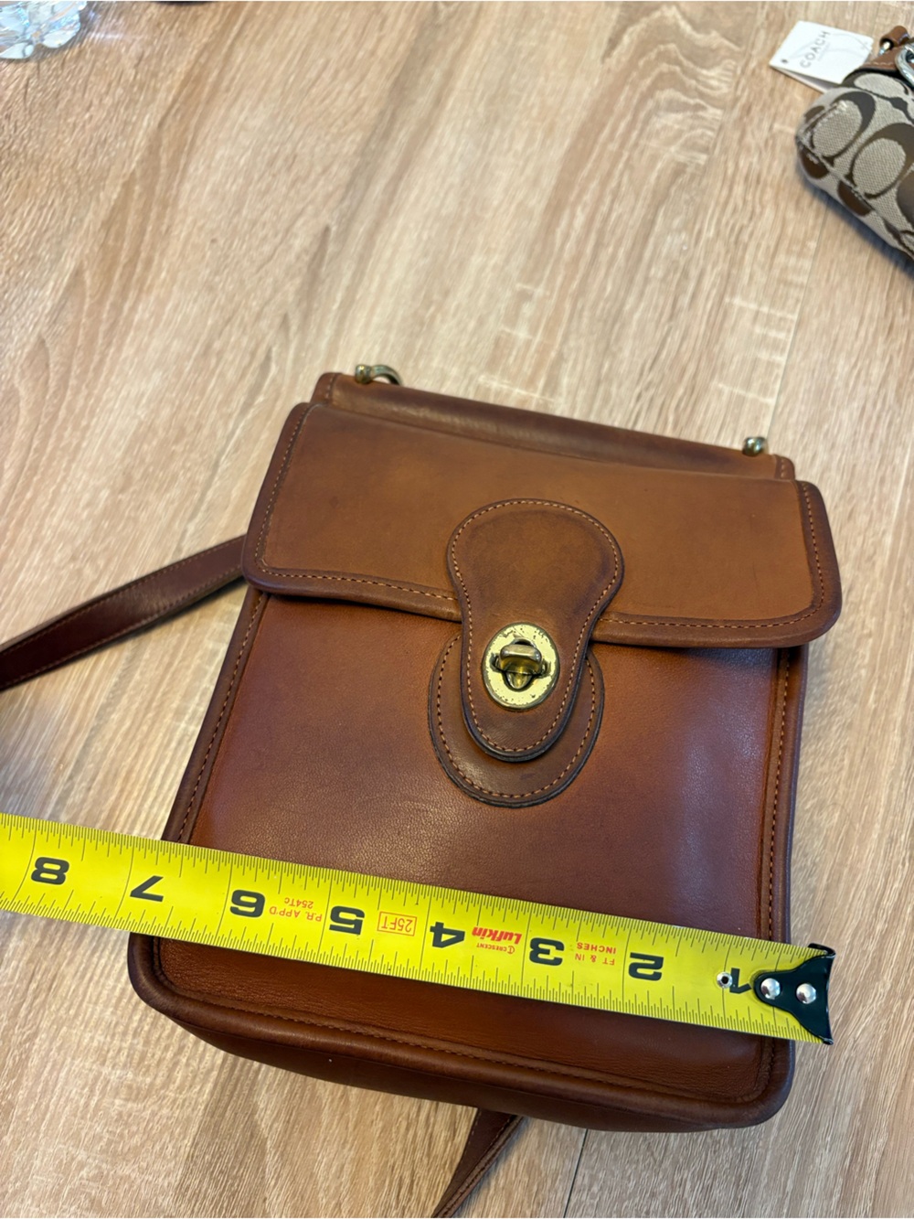 Vintage Coach Murphy Crossbody bag in British Tan leather. - Picture 11 of 11